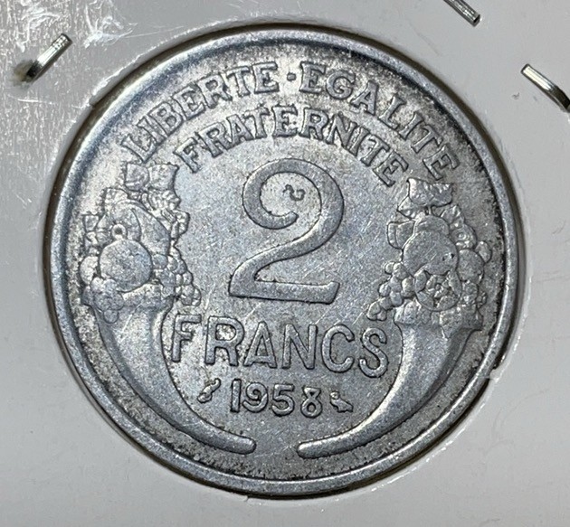 神仙姐姐散币好品专场第二十九期（无佣金满邮自动发出 1958 年法国 2 法郎