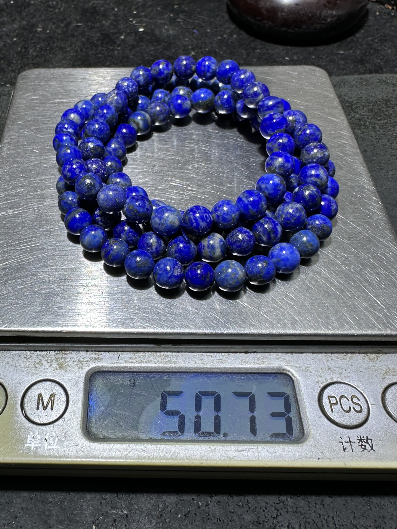 天然阿富汗老矿青金石108手串一条