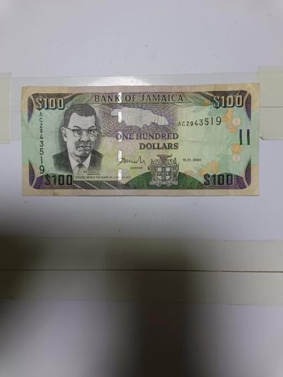 【20240414】非全新纸币第129场 - 牙买加100元