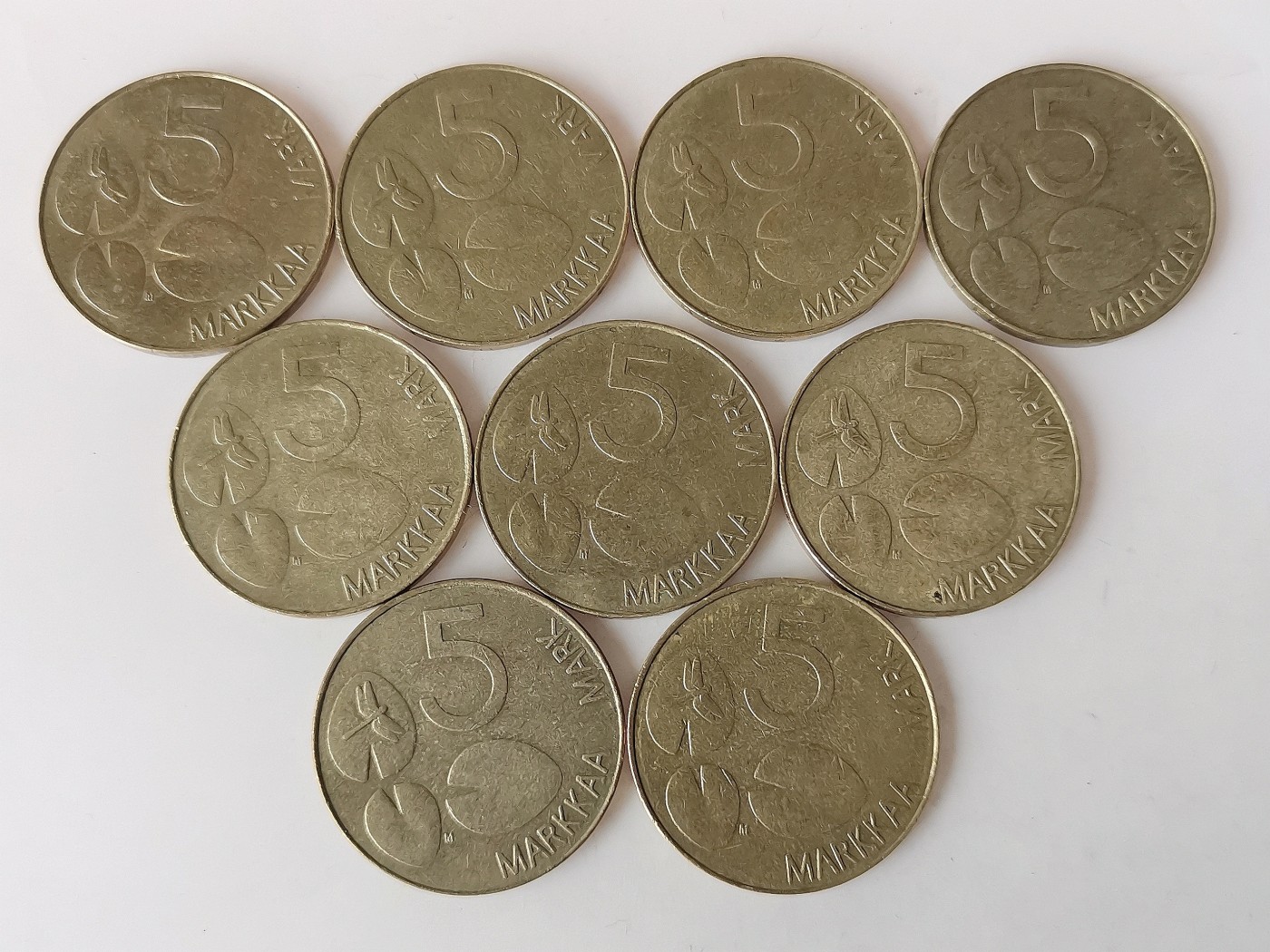 第一海外回流一元起拍收藏 散币专场 第79期 芬兰5马克 海豹 9枚