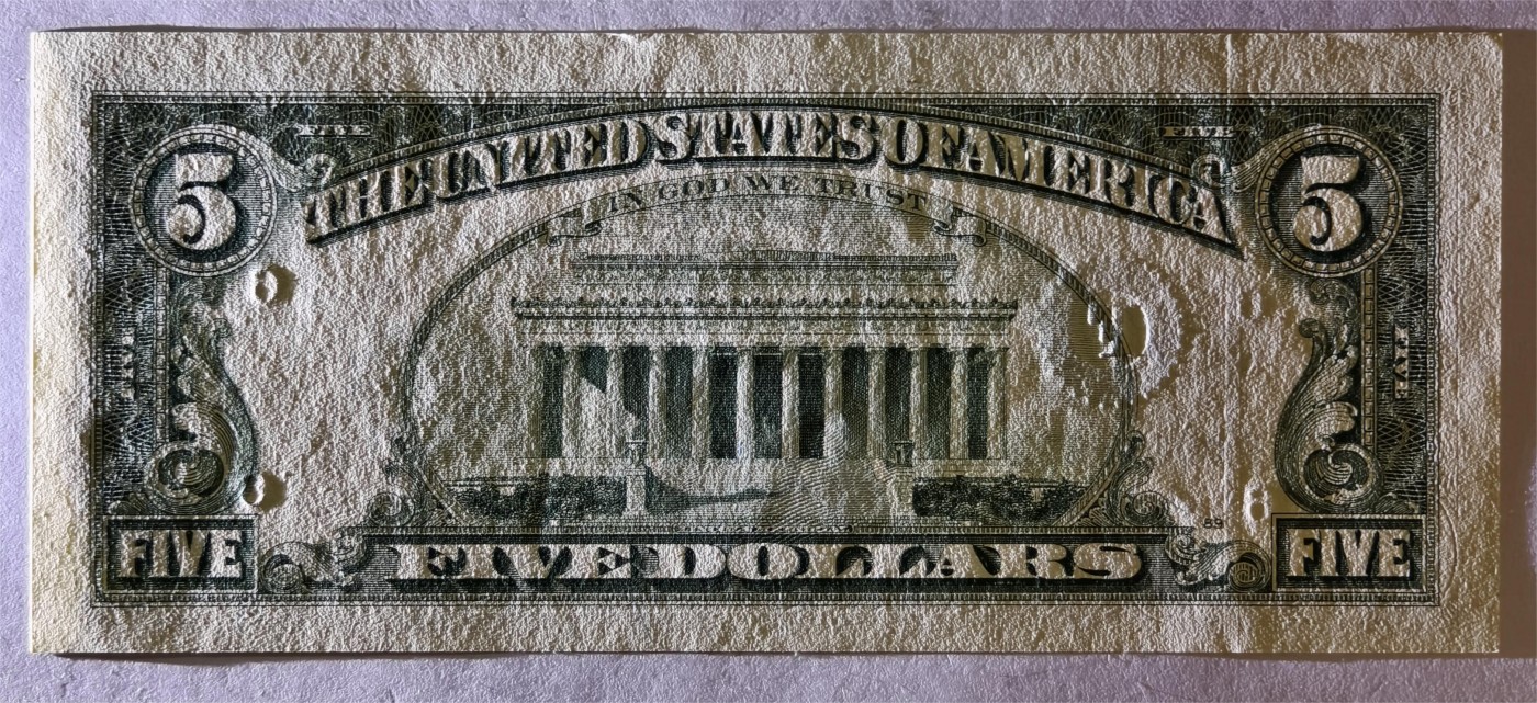 紫瑗钱币——第353期拍卖——纸币场 美国 1995年 F版 无序列 亚伯拉罕·林肯 5美元 小头版 UNC