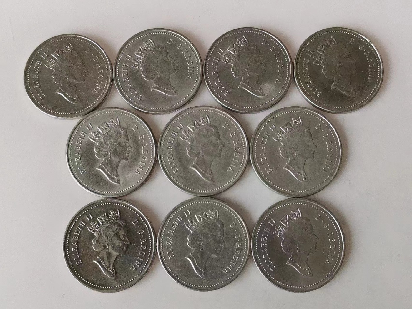 第一海外回流一元起拍收藏 散币专场 第79期 加拿大海狸5分 高冠女王版 10枚