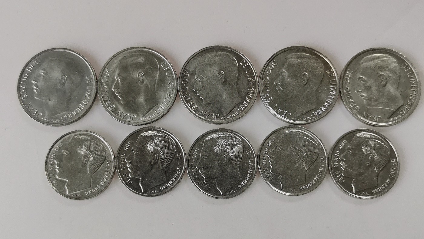 第一海外回流一元起拍收藏 散币专场 第79期 卢森堡硬币 10枚