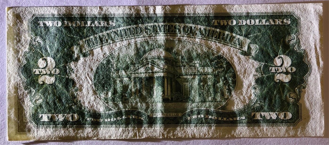 紫瑗钱币——第353期拍卖——纸币场 美国 1953年 无序列 托马斯·杰斐逊 2美元 红印 政府券 AU