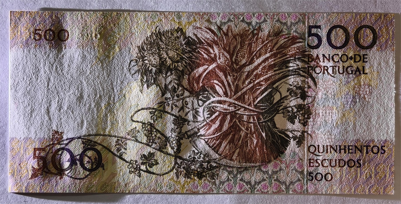 紫瑗钱币——第353期拍卖——纸币场 葡萄牙 1993年 11月4日 莫西尼奥 500埃斯库多 UNC (P-180f)