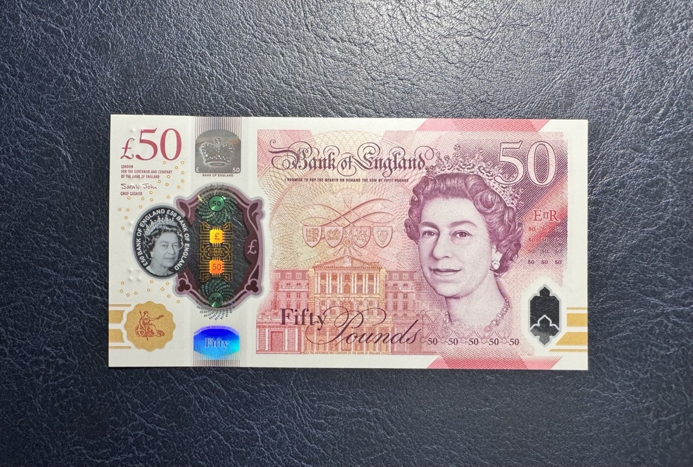 收藏联盟Quantum Auction 第337期拍卖  英国2020年50镑 品相全新UNC AA冠 号码无47 计算机学家 图灵