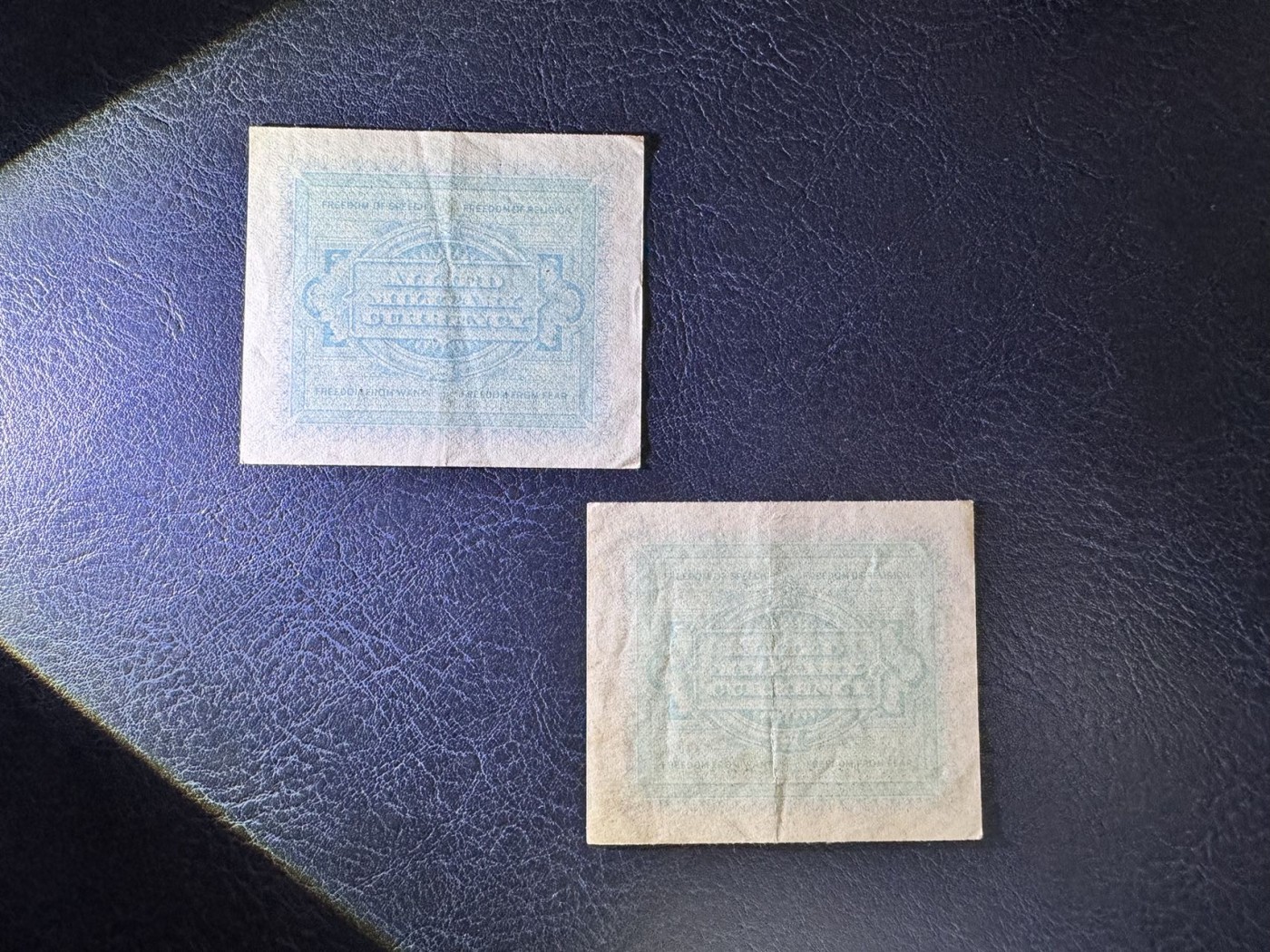 收藏联盟Quantum Auction 第337期拍卖  意大利1943年1和2里拉盟军军票 品相如图 稀少 AA冠