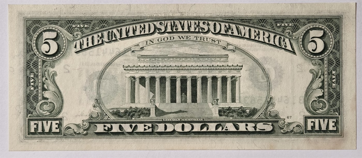 紫瑗钱币——第353期拍卖——纸币场 美国 1995年 B版 无序列 亚伯拉罕·林肯 5美元 小头版 UNC