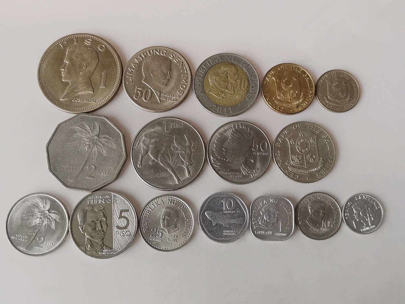 第一海外回流一元起拍收藏 散币专场 第79期 菲律宾硬币 16枚