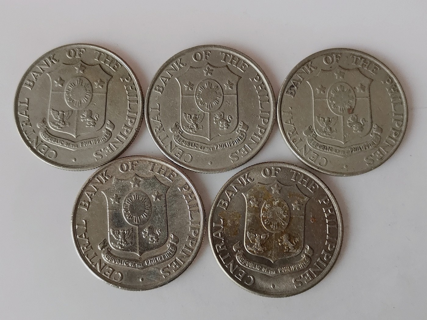 第一海外回流一元起拍收藏 散币专场 第79期 菲律宾1958/64年50分火山女神 5枚