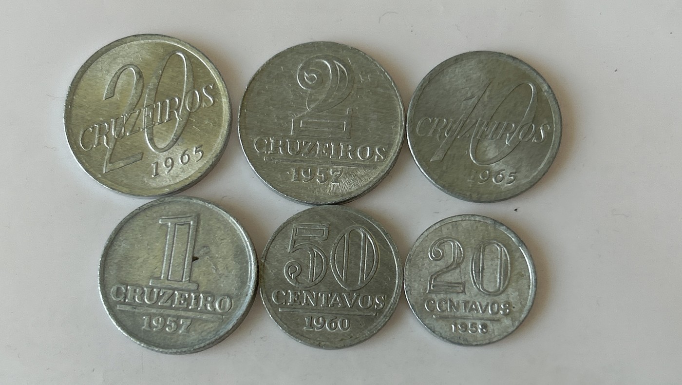 第一海外回流一元起拍收藏 散币专场 第81期 巴西早期铝币6枚
