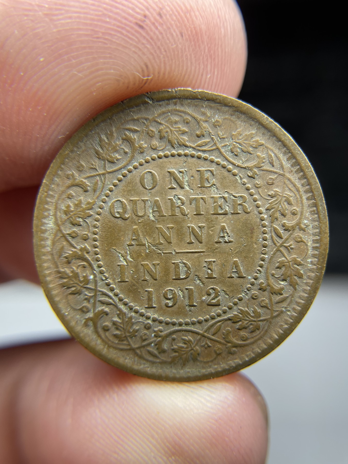 2024年集古藏今外币拍卖第四期-第5场—（总第35拍） 1912年英属印度1/4安娜