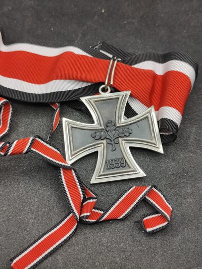 全场0元起拍 第147期 咸鱼国勋章拍卖专场 4月14日（周日）下午6：00开始 - 西德57版RK骑士级铁十字勋章早期银质三层结构带标 