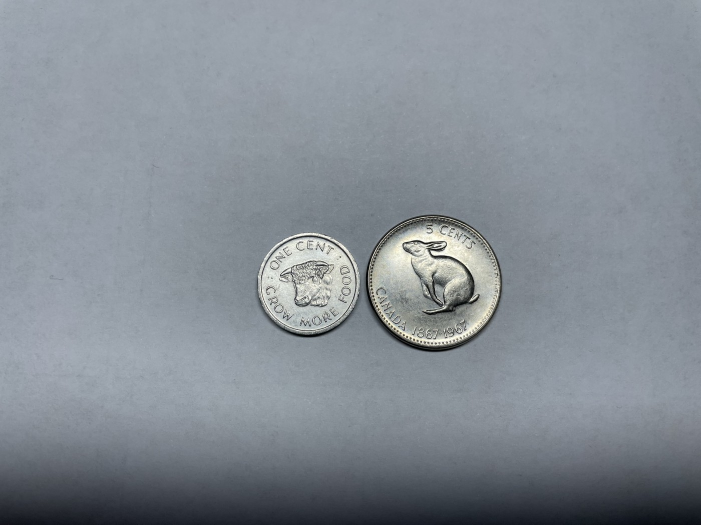 2024年集古藏今外币拍卖第四期-第5场—（总第35拍） 1967年加拿大5分等2枚