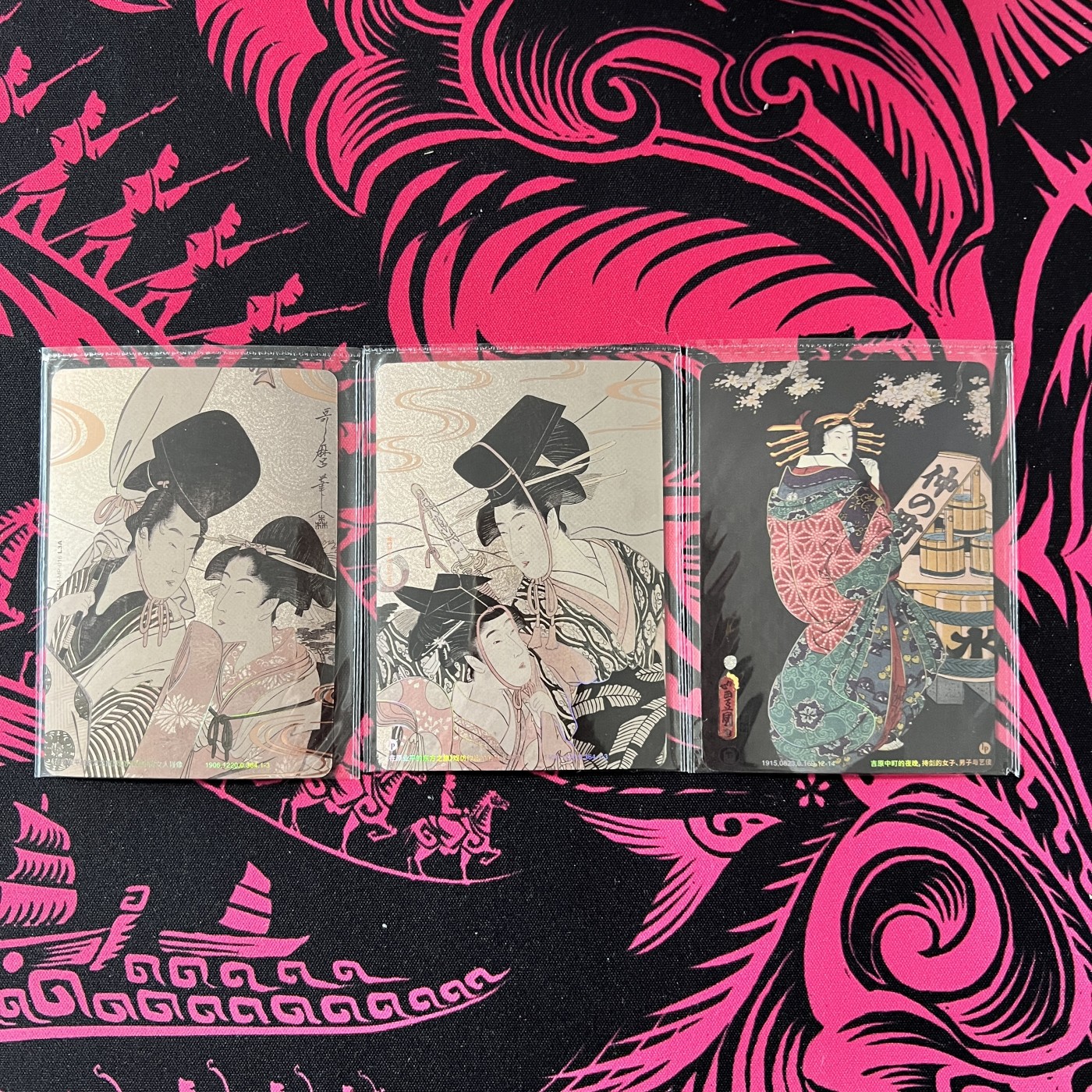 锦色铺子的卡拍  第17期 那年的花季雨季  卡游 大英博物馆特典包 景品卡 3张