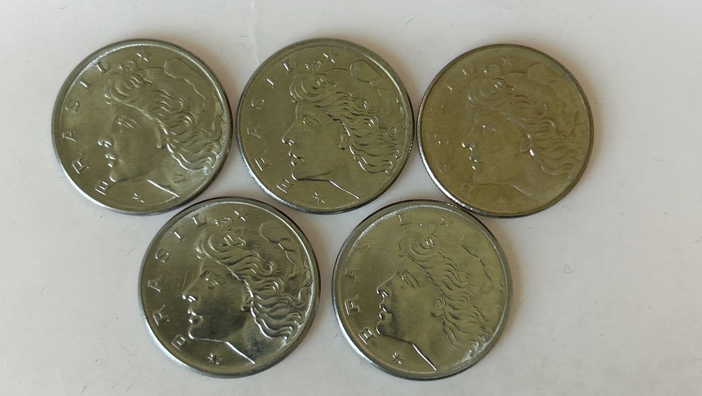 第一海外回流一元起拍收藏 散币专场 第81期 巴西70年代10分不锈钢硬币 炼油厂 自由女神