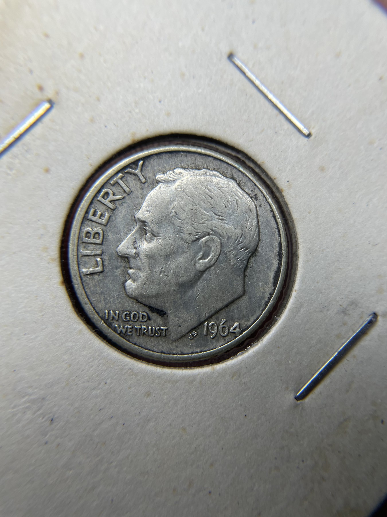 2024年集古藏今外币拍卖第四期-第5场—（总第35拍） 1964年美国10美分银币