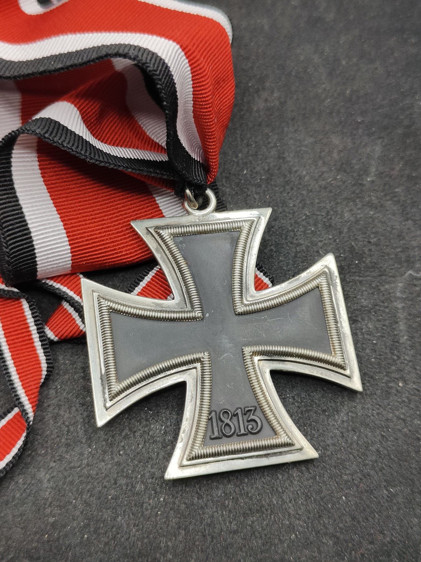 全场0元起拍 第147期 咸鱼国勋章拍卖专场 4月14日（周日）下午6：00开始 西德57版RK骑士级铁十字勋章早期银质三层结构带标 