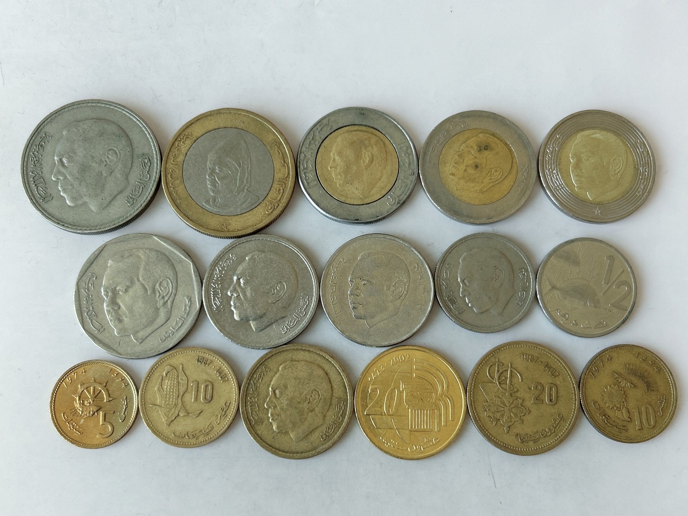 第一海外回流一元起拍收藏 散币专场 第80期 摩洛哥硬币 16枚 无重复