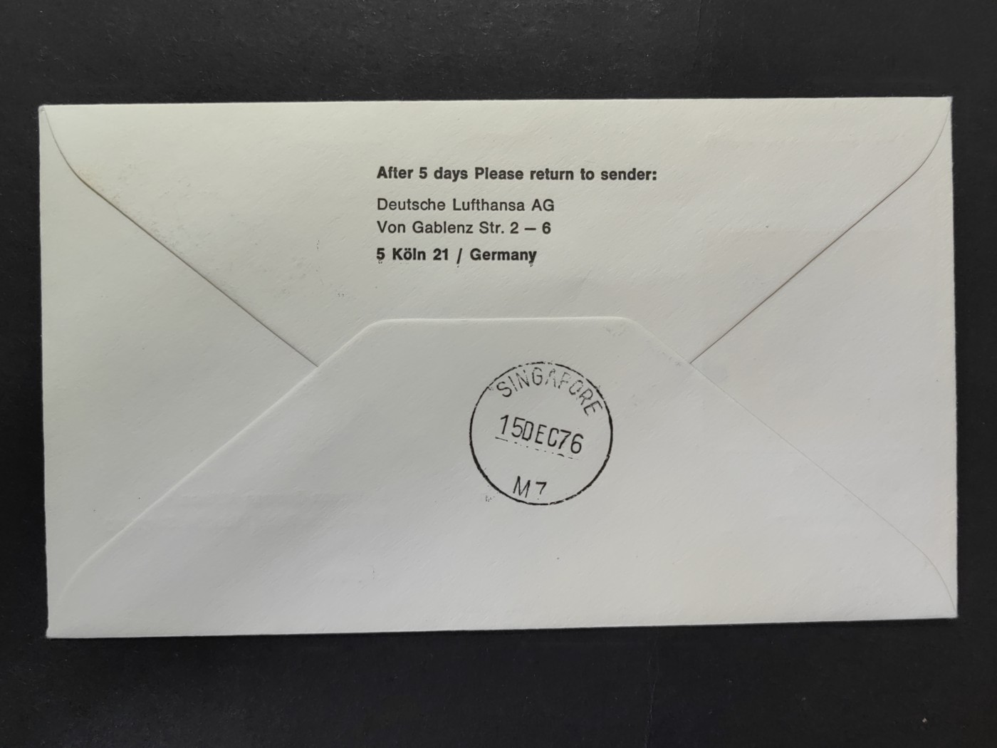 多国邮封✌（拍卖专场）精品🔥专场 第61场 德国汉莎航空公司首航（法兰克福-孟买）有完整落地戳