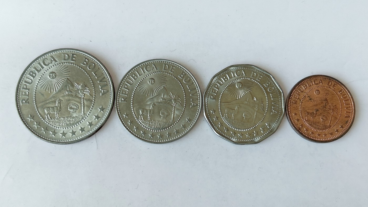 第一海外回流一元起拍收藏 散币专场 第80期 羊驼 玻利维亚 4枚