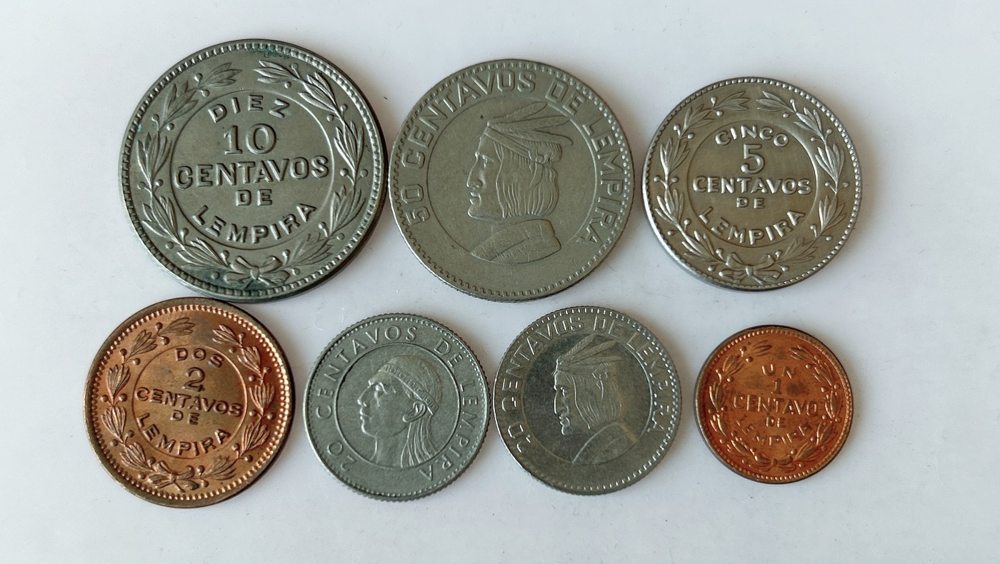 第一海外回流一元起拍收藏 散币专场 第80期 洪都拉斯硬币不同面值 7枚