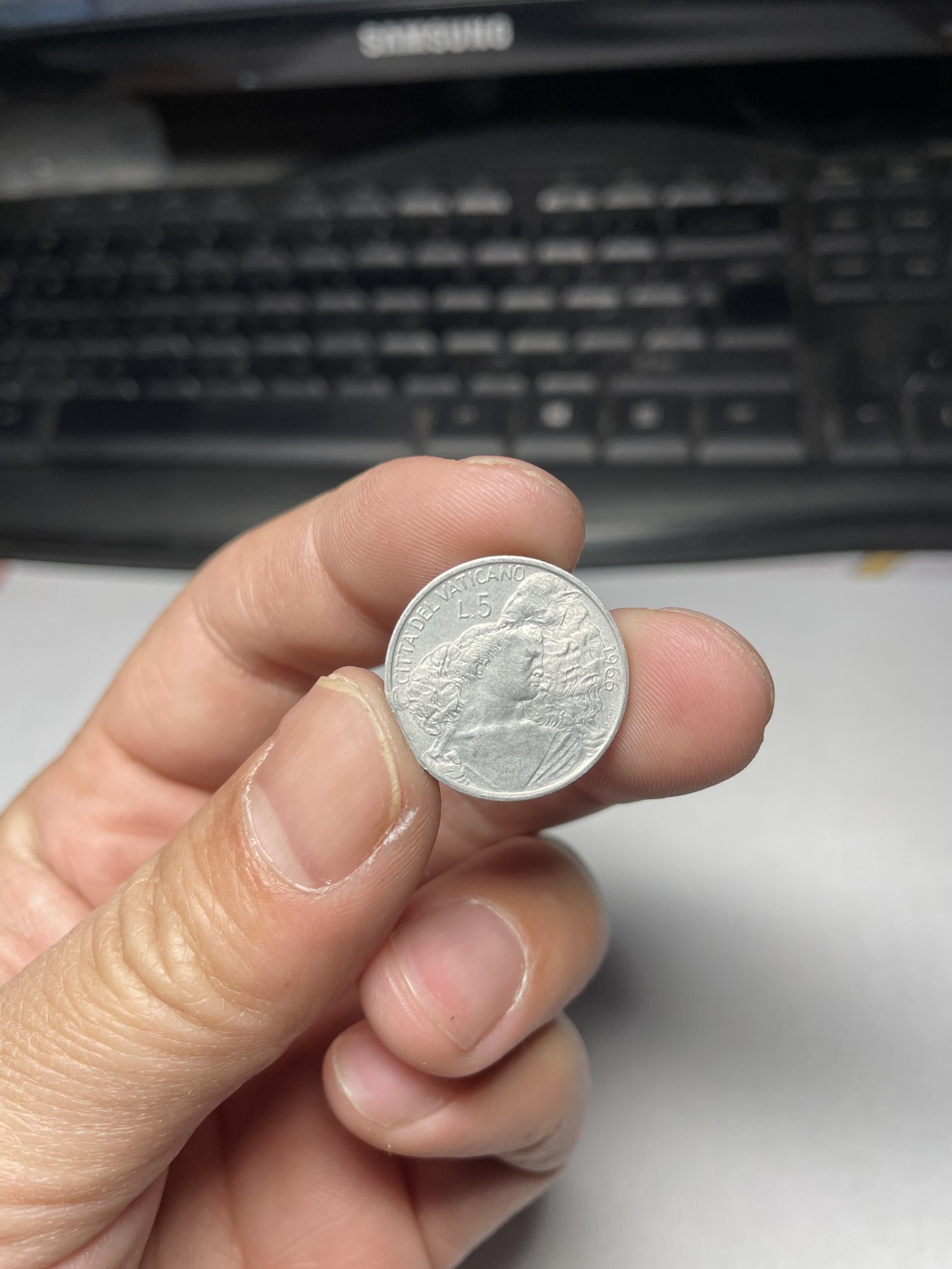 2024年集古藏今外币拍卖第四期-第6场—（总第36拍） 1966年梵蒂冈5里拉