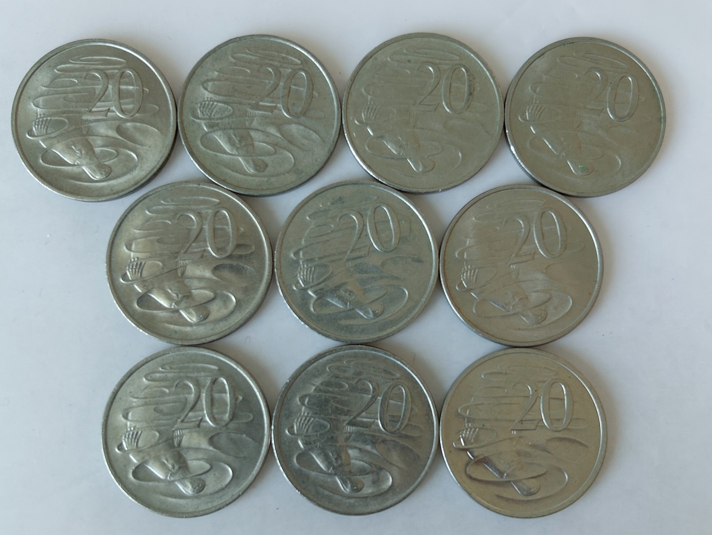 第一海外回流一元起拍收藏 散币专场 第81期 澳大利亚20分 鸭嘴兽 10枚