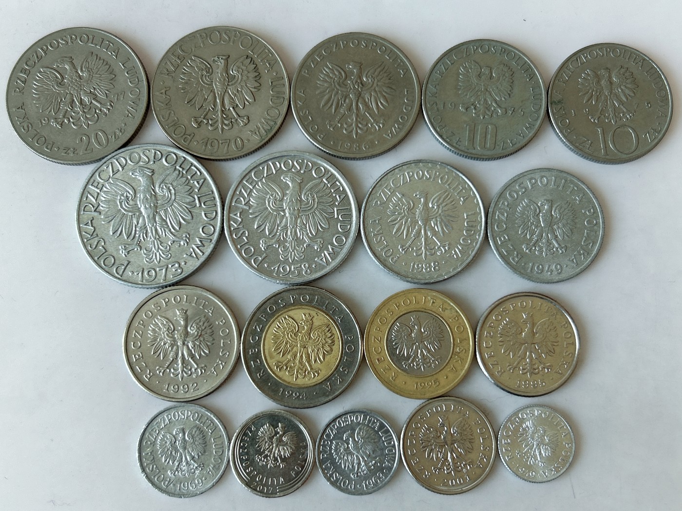 第一海外回流一元起拍收藏 散币专场 第80期 波兰硬币 18枚 无重复