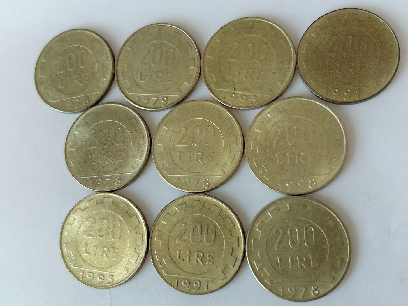 第一海外回流一元起拍收藏 散币专场 第81期 意大利200里拉铜币 10枚