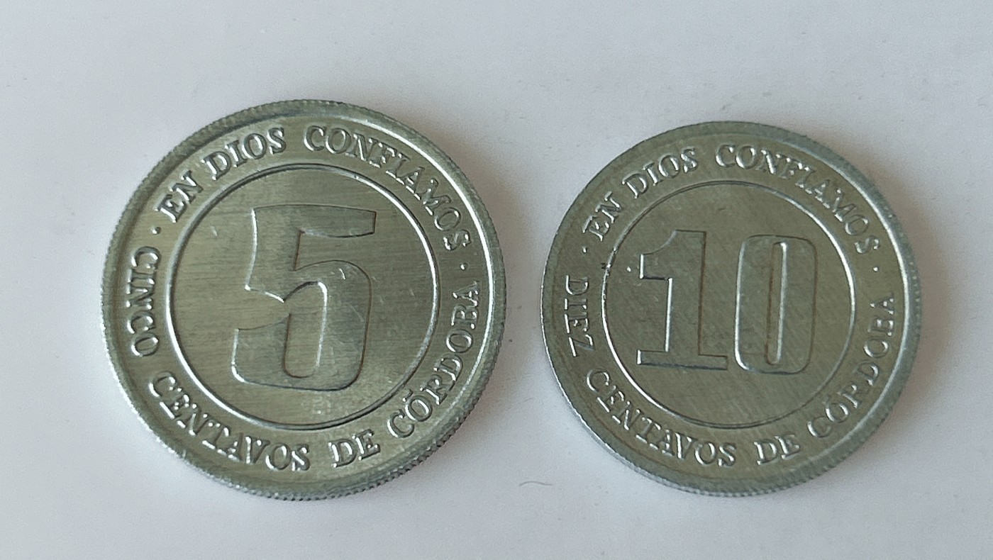 第一海外回流一元起拍收藏 散币专场 第80期 尼加拉瓜1974年5分10分铝币2枚套