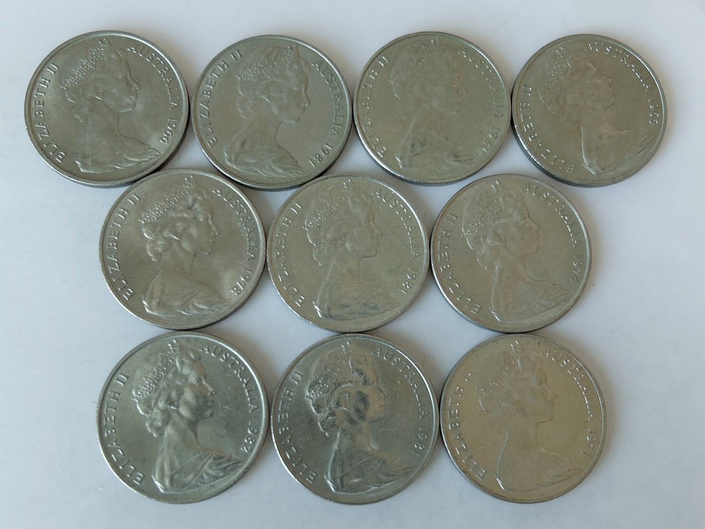 第一海外回流一元起拍收藏 散币专场 第81期 澳大利亚20分 鸭嘴兽 10枚