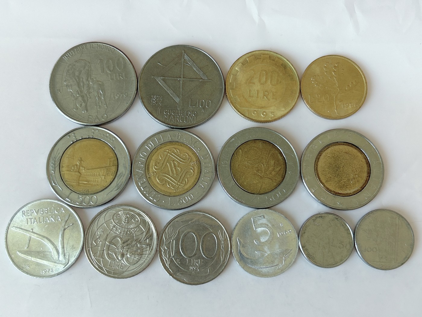 第一海外回流一元起拍收藏 散币专场 第81期 意大利不同版本硬币 14枚