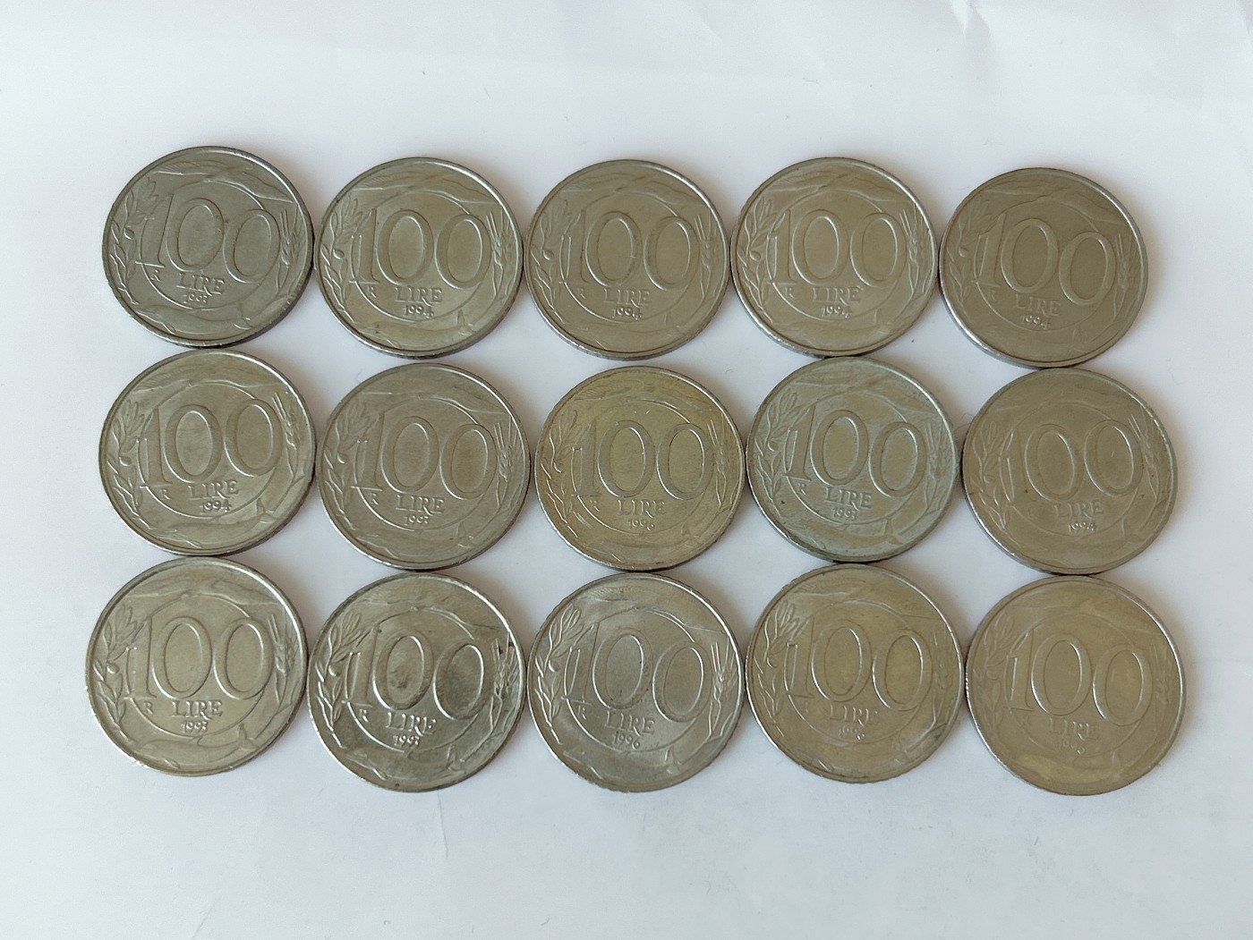 第一海外回流一元起拍收藏 散币专场 第81期 意大利100里拉丰收女神 15枚