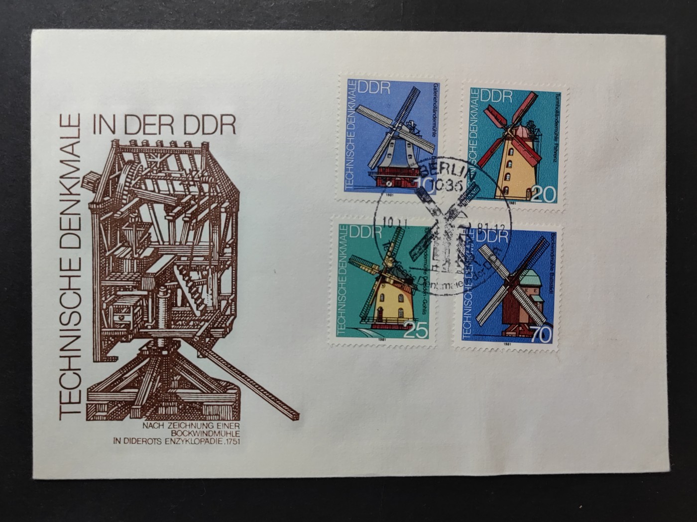 多国邮封✌（拍卖专场）精品🔥专场 第61场 东德-风车的结构