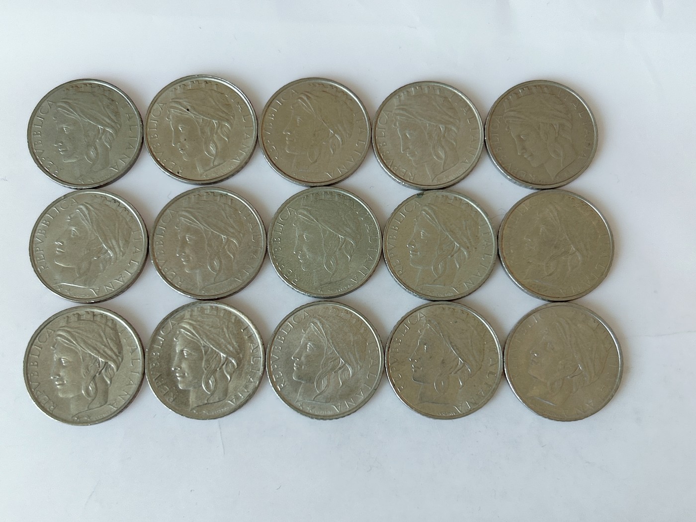 第一海外回流一元起拍收藏 散币专场 第81期 意大利100里拉丰收女神 15枚