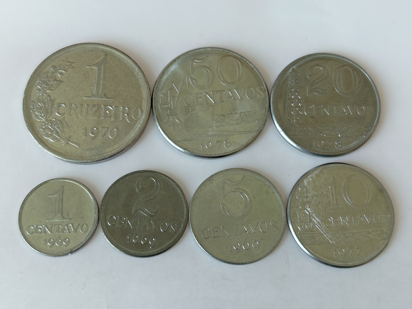 第一海外回流一元起拍收藏 散币专场 第81期 巴西不锈钢硬币 7枚