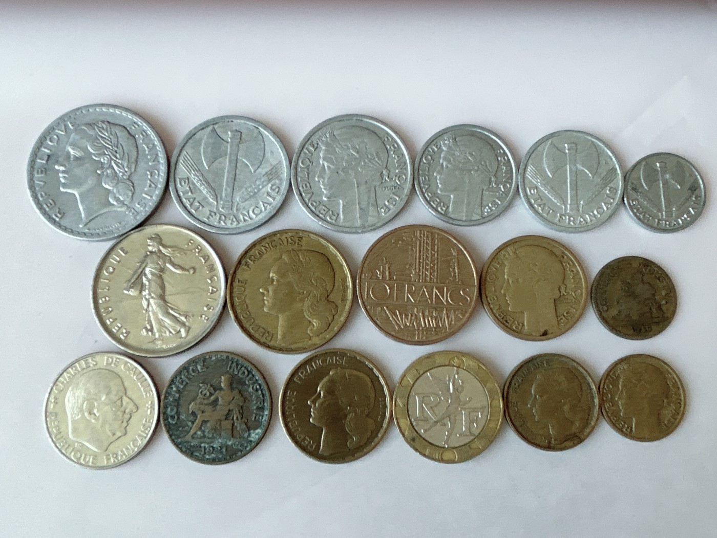 第一海外回流一元起拍收藏 散币专场 第80期 法国硬币 17枚 无重复