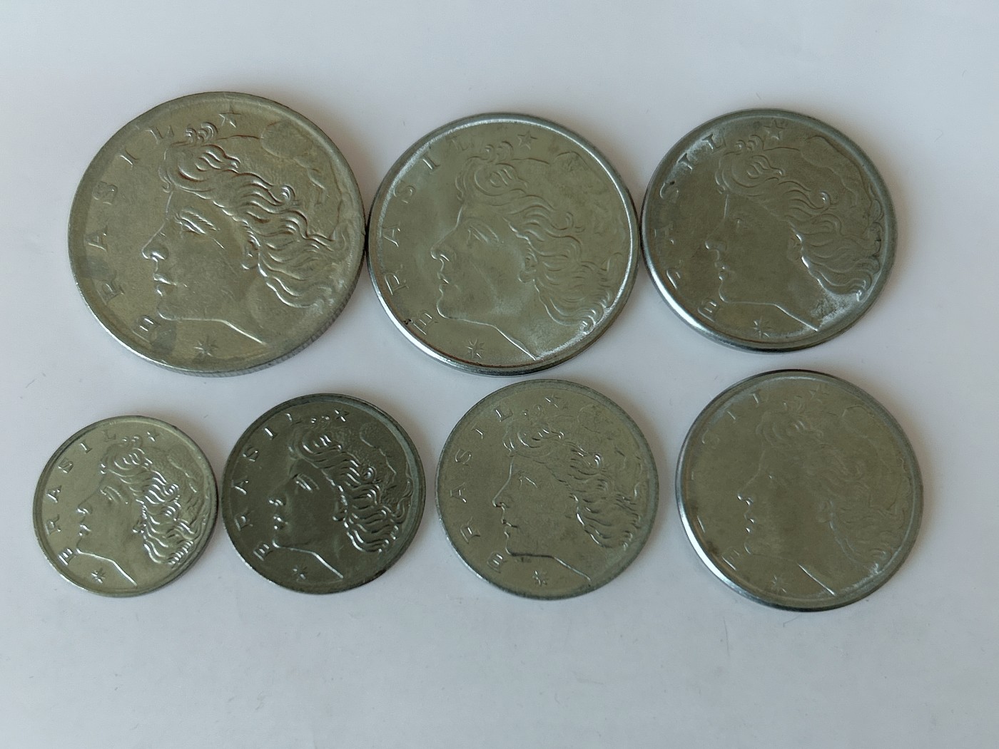 第一海外回流一元起拍收藏 散币专场 第81期 巴西不锈钢硬币 7枚