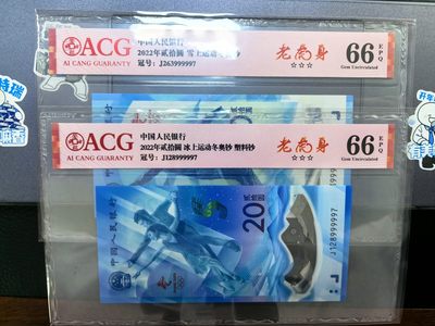 月是故乡明 - 2022冬奥会纪念钞，老虎身99999，尾6同