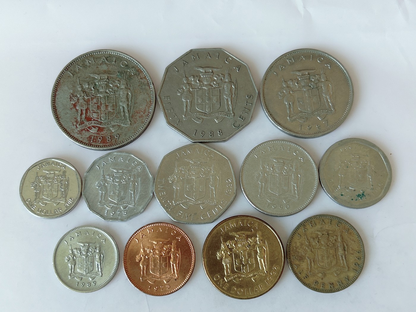 第一海外回流一元起拍收藏 散币专场 第81期 牙买加硬币 12枚 无重复