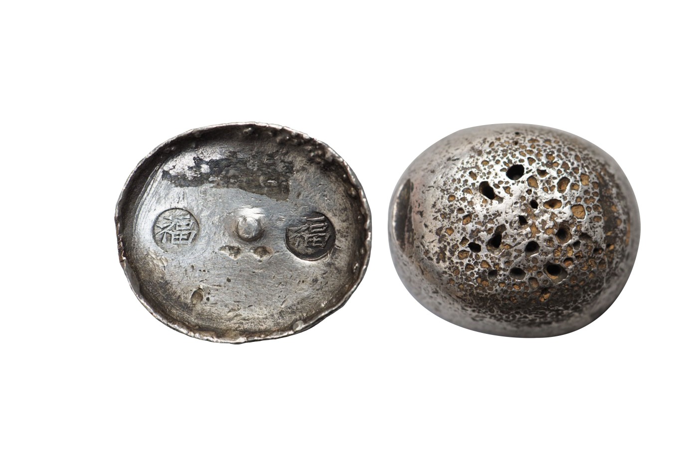 南京三省2024年春季拍卖会 清四川“福 福”五两圆锭 中乾评级 AU50,评级编号：82009092