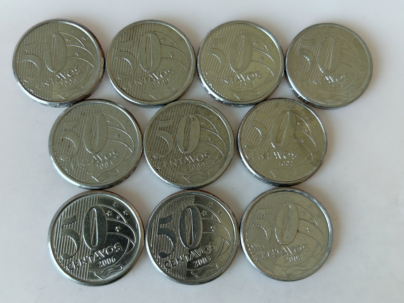 第一海外回流一元起拍收藏 散币专场 第81期 巴西50分历史学家里约布兰科 10枚