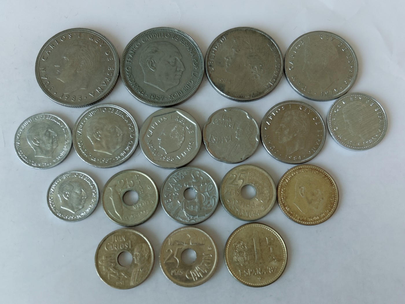 第一海外回流一元起拍收藏 散币专场 第81期 西班牙硬币 18枚 无重复