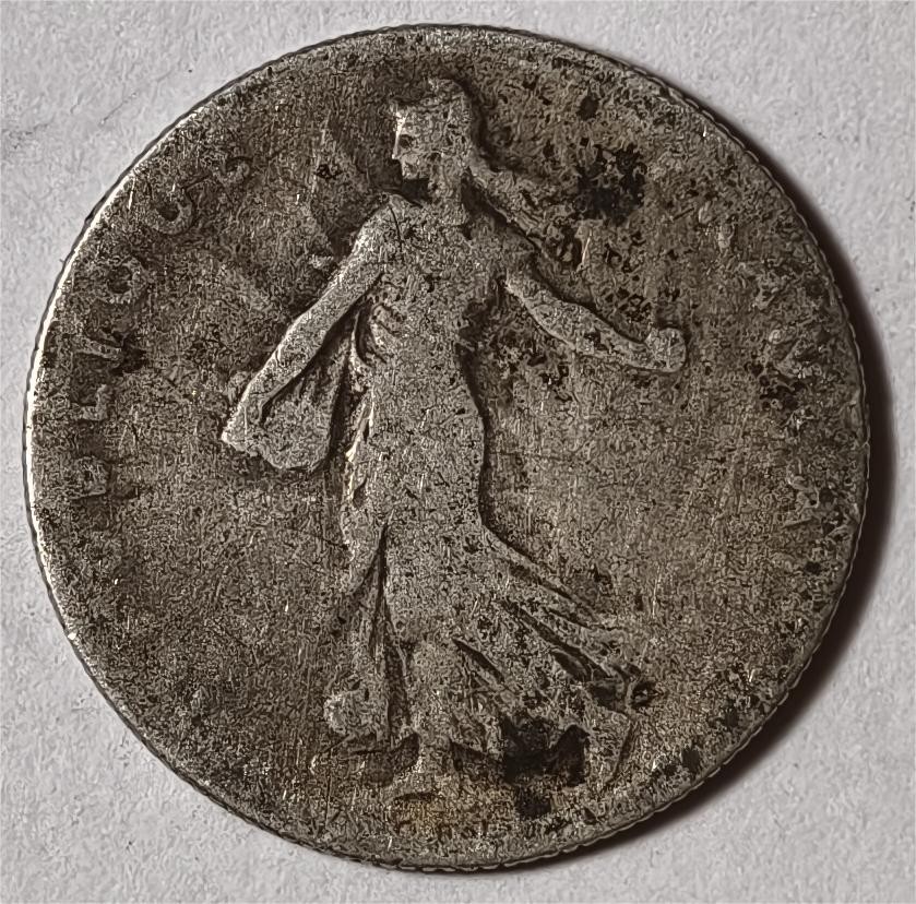 紫瑗钱币——第338期拍卖 法国 1898年 播种女神 50分 2.5克 0.835银