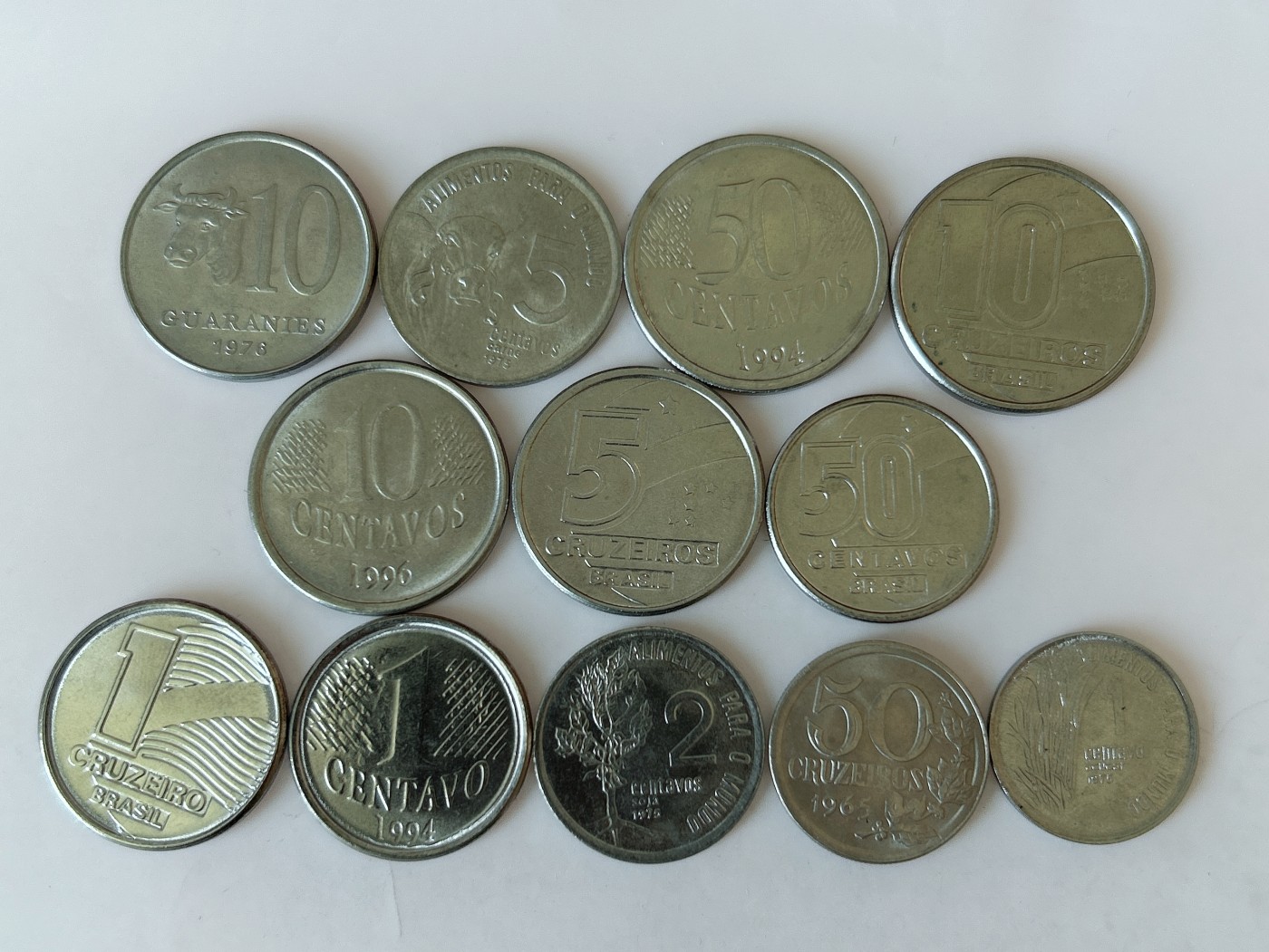 第一海外回流一元起拍收藏 散币专场 第81期 巴西硬币 12枚 无重复