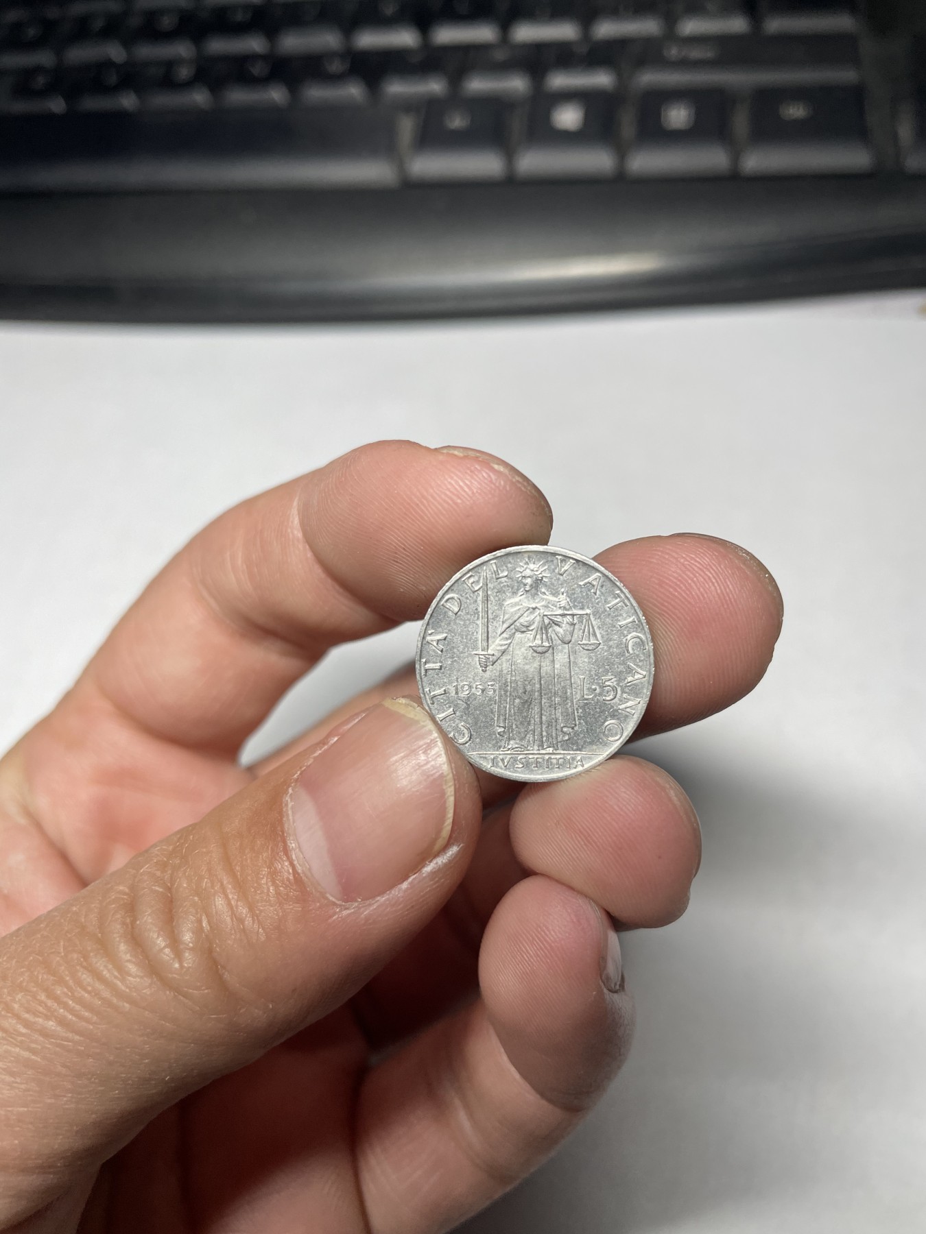 2024年集古藏今外币拍卖第四期-第6场—（总第36拍） 1953年梵蒂冈5里拉