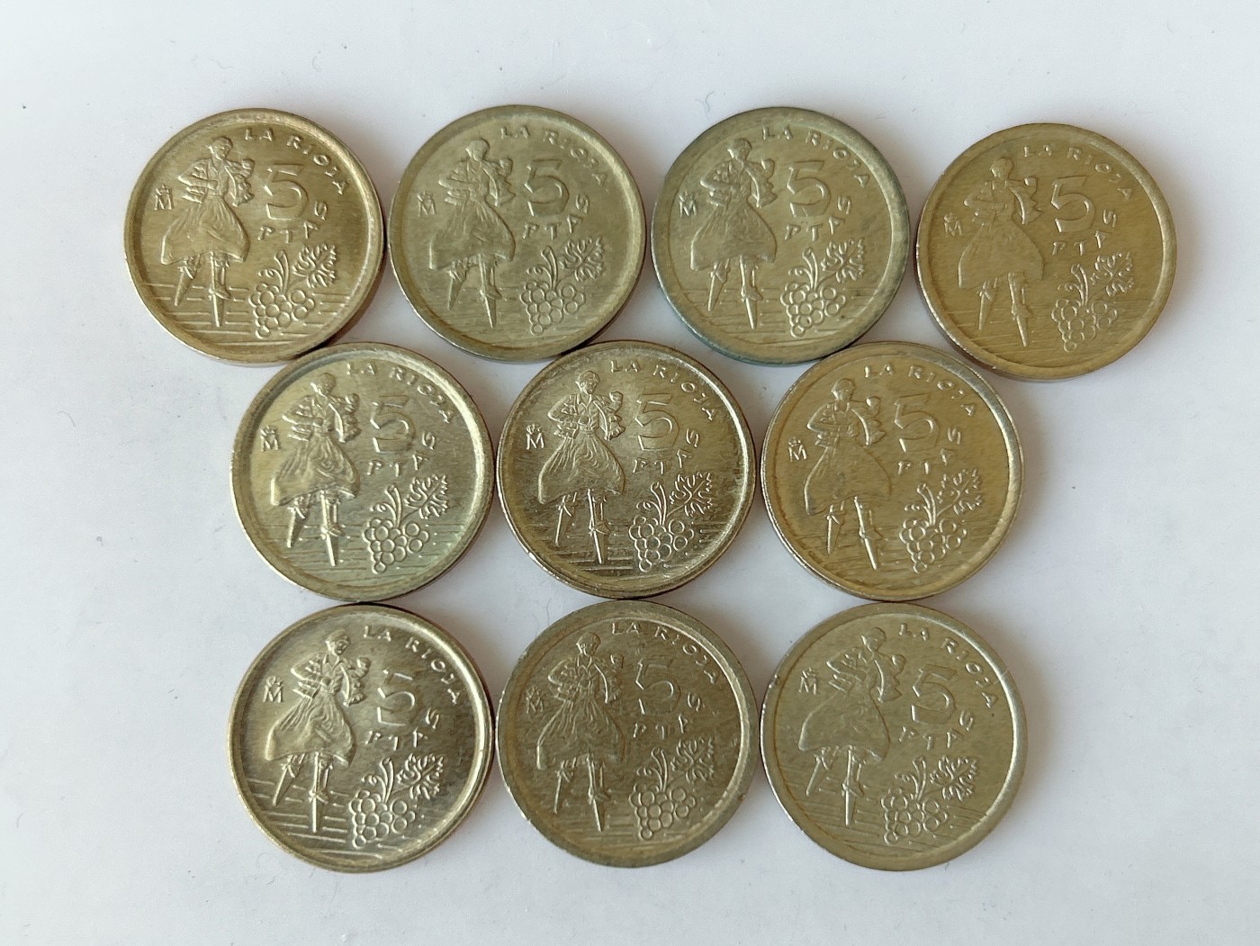 第一海外回流一元起拍收藏 散币专场 第80期 西班牙5比塞塔黄铜纪念币 10枚