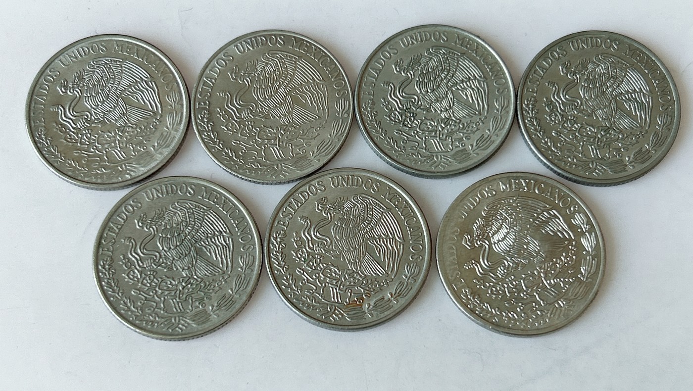 第一海外回流一元起拍收藏 散币专场 第80期 墨西哥50分7枚 印第安人