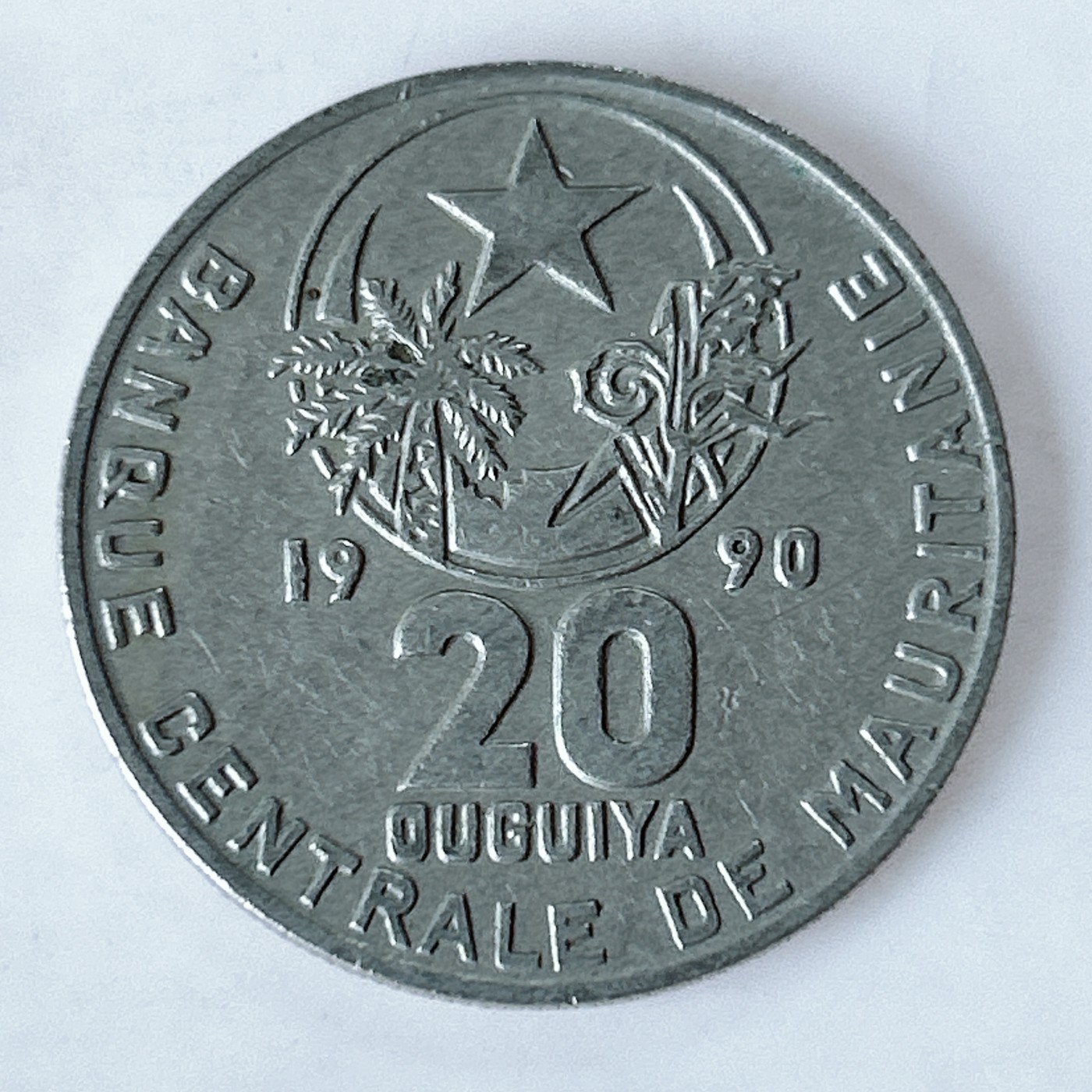 海外回流1元起拍小铺 各国钱币散币场 第10期 毛里塔尼亚1990年20乌吉亚